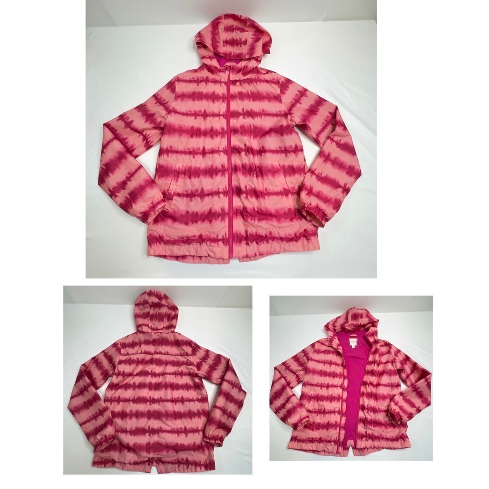 Kids Cat‎ & Jack Pink Tie Dye Hooded Lightweight Jacket Size XL 14/16 - Picture 5 of 11